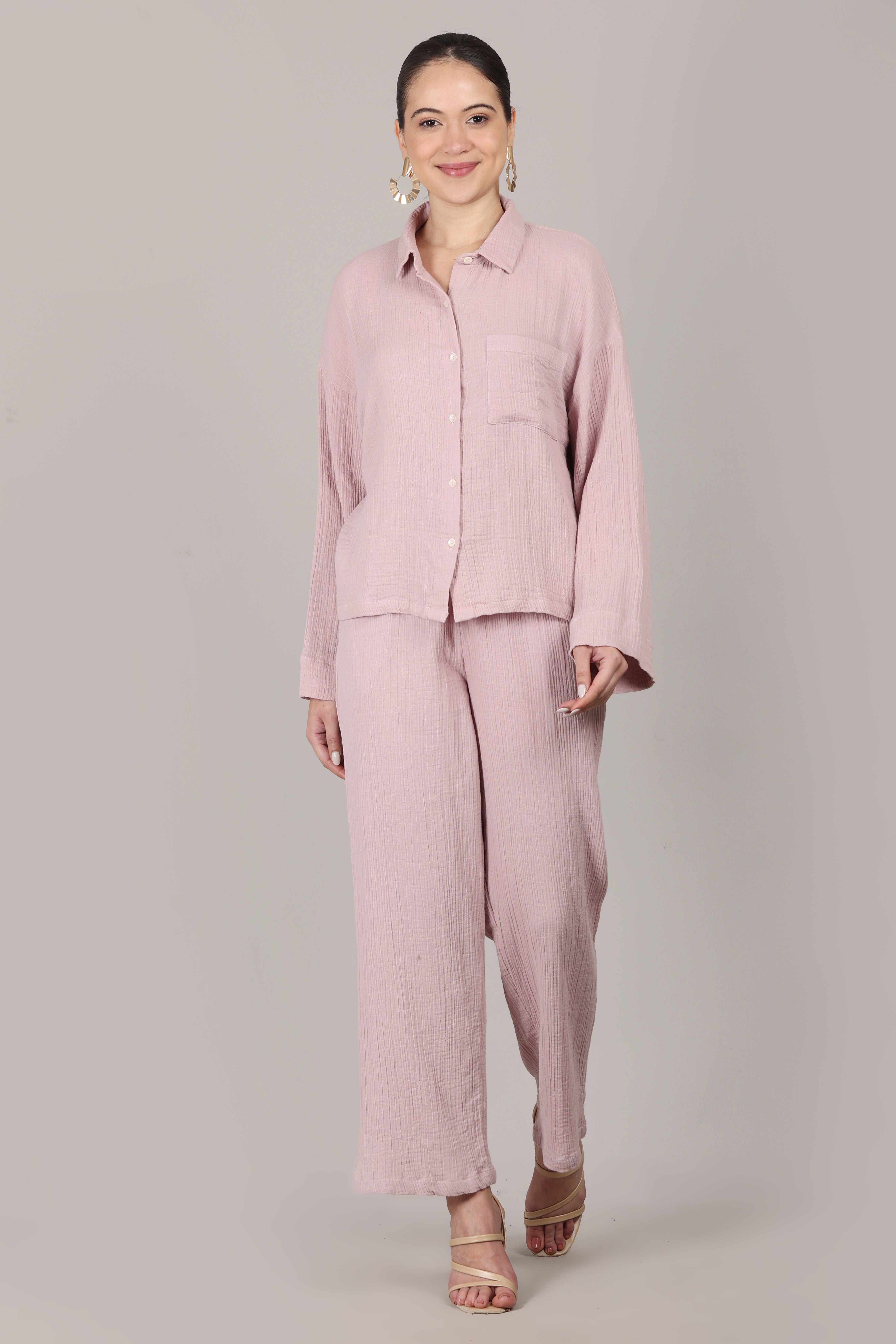 The Sunday Co-ord Set in Dusty Pink