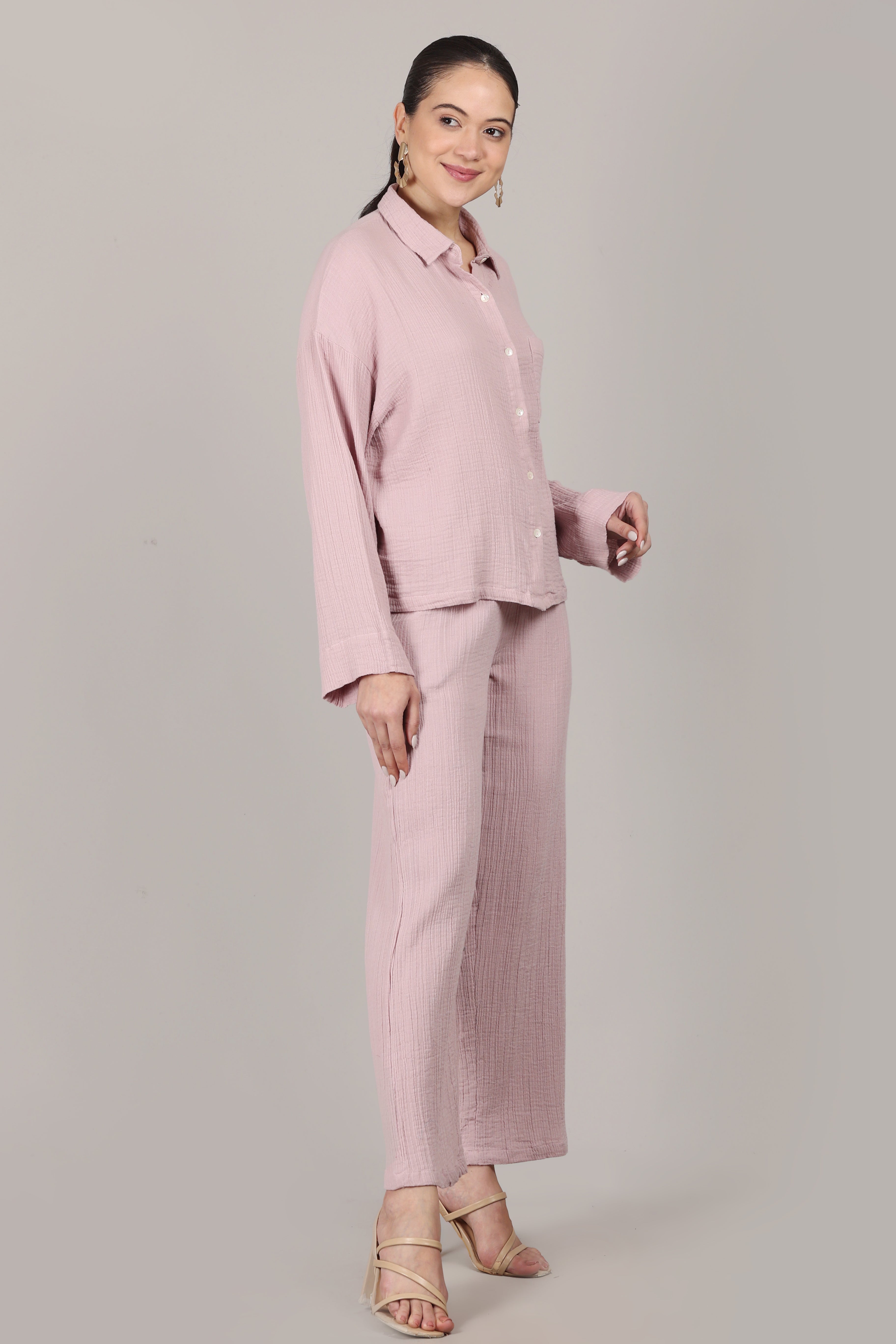 The Sunday Co-ord Set in Dusty Pink