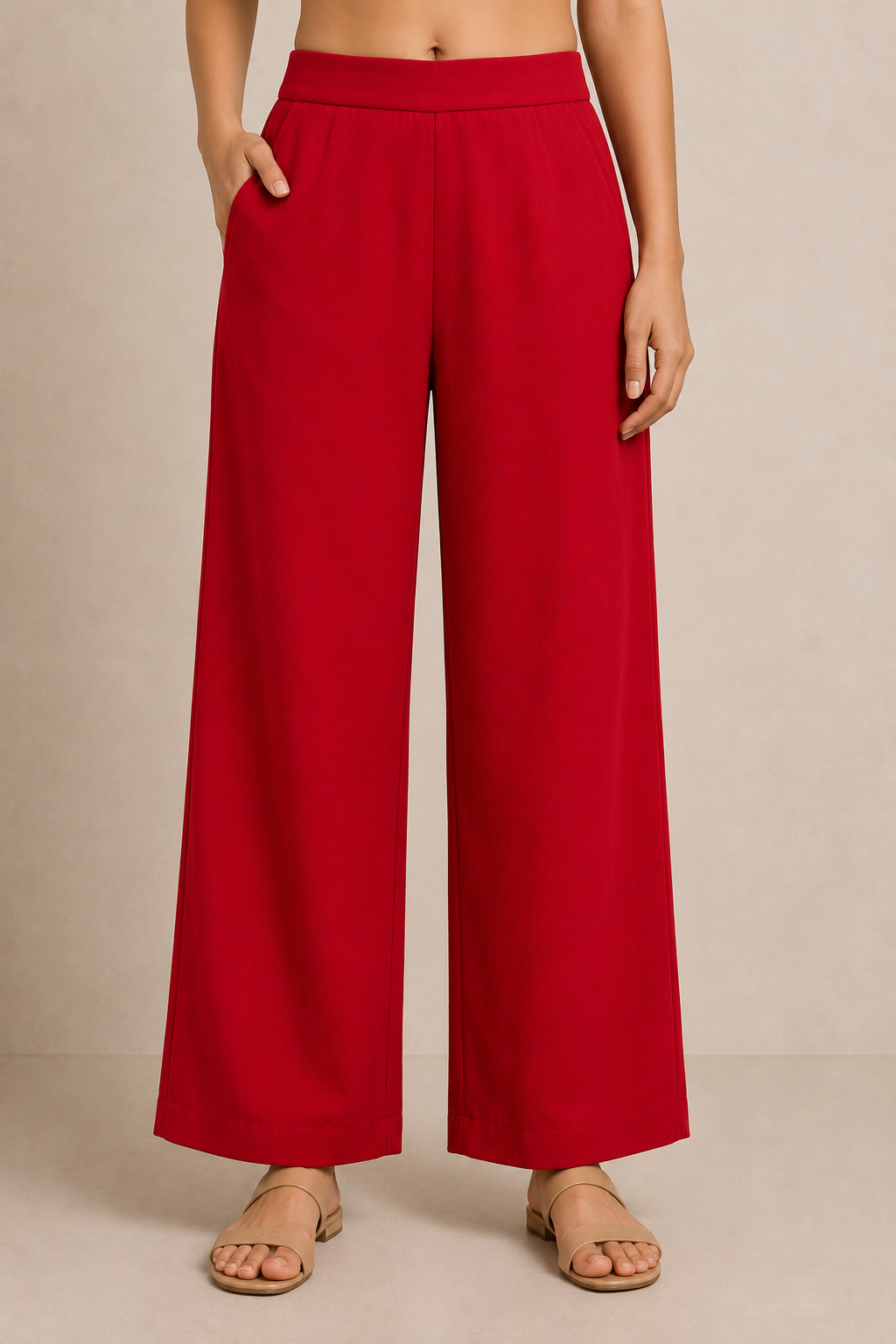The Easy Pant in Red
