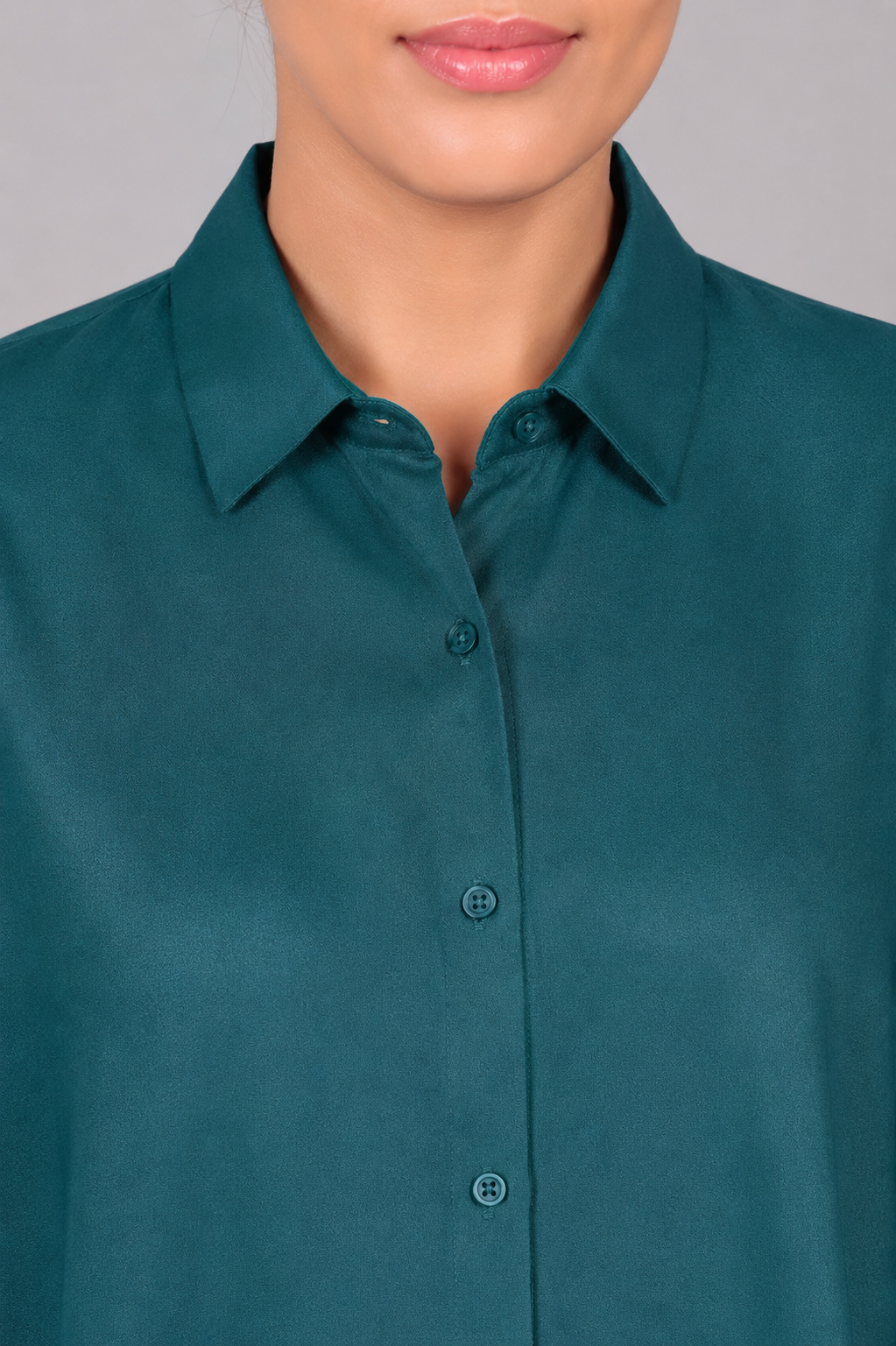 The Boxy Short Sleeve Viscose Shirt in Deep Teal