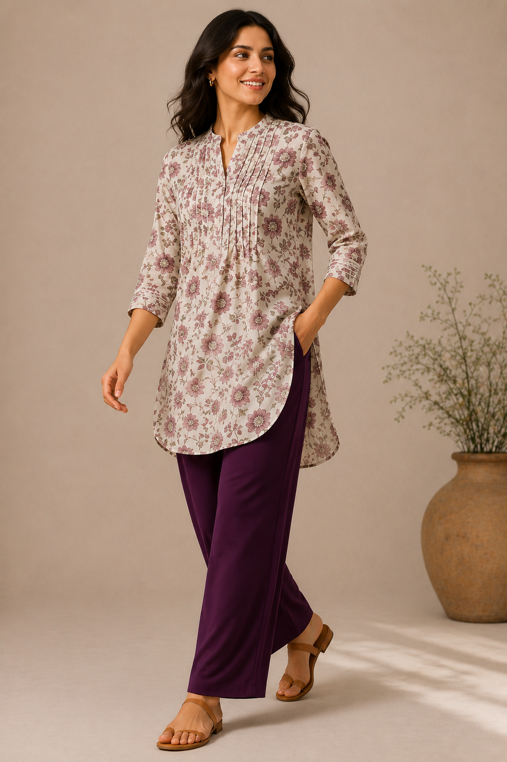 The Easy Pant in Plum