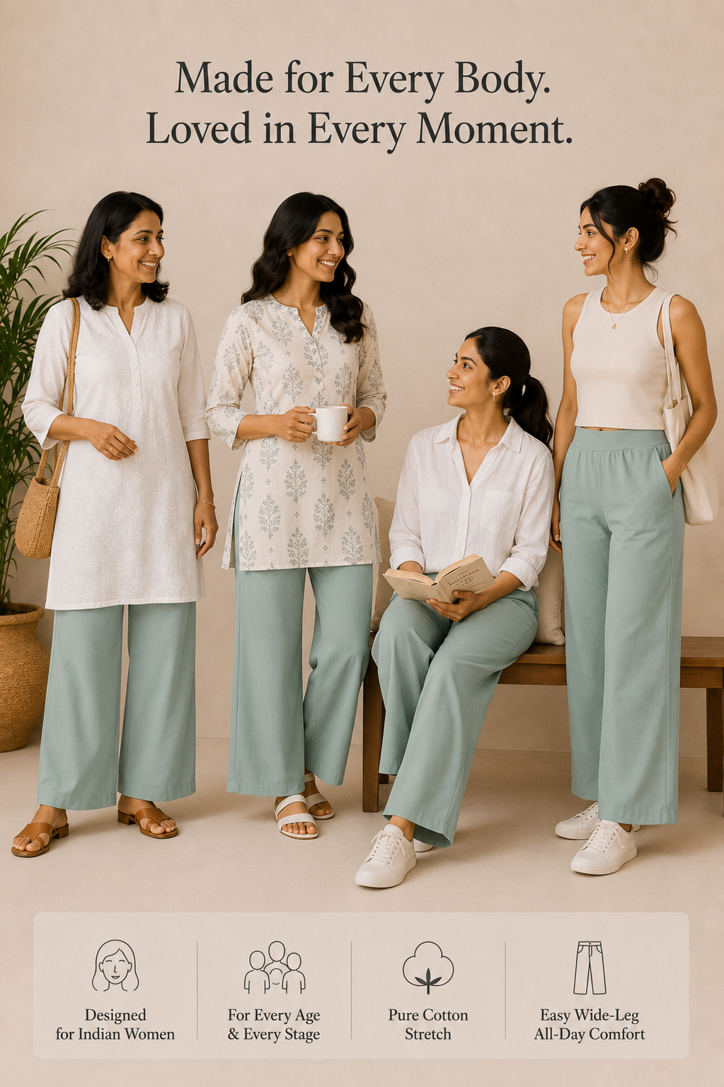 The Easy Pant in Surf Green