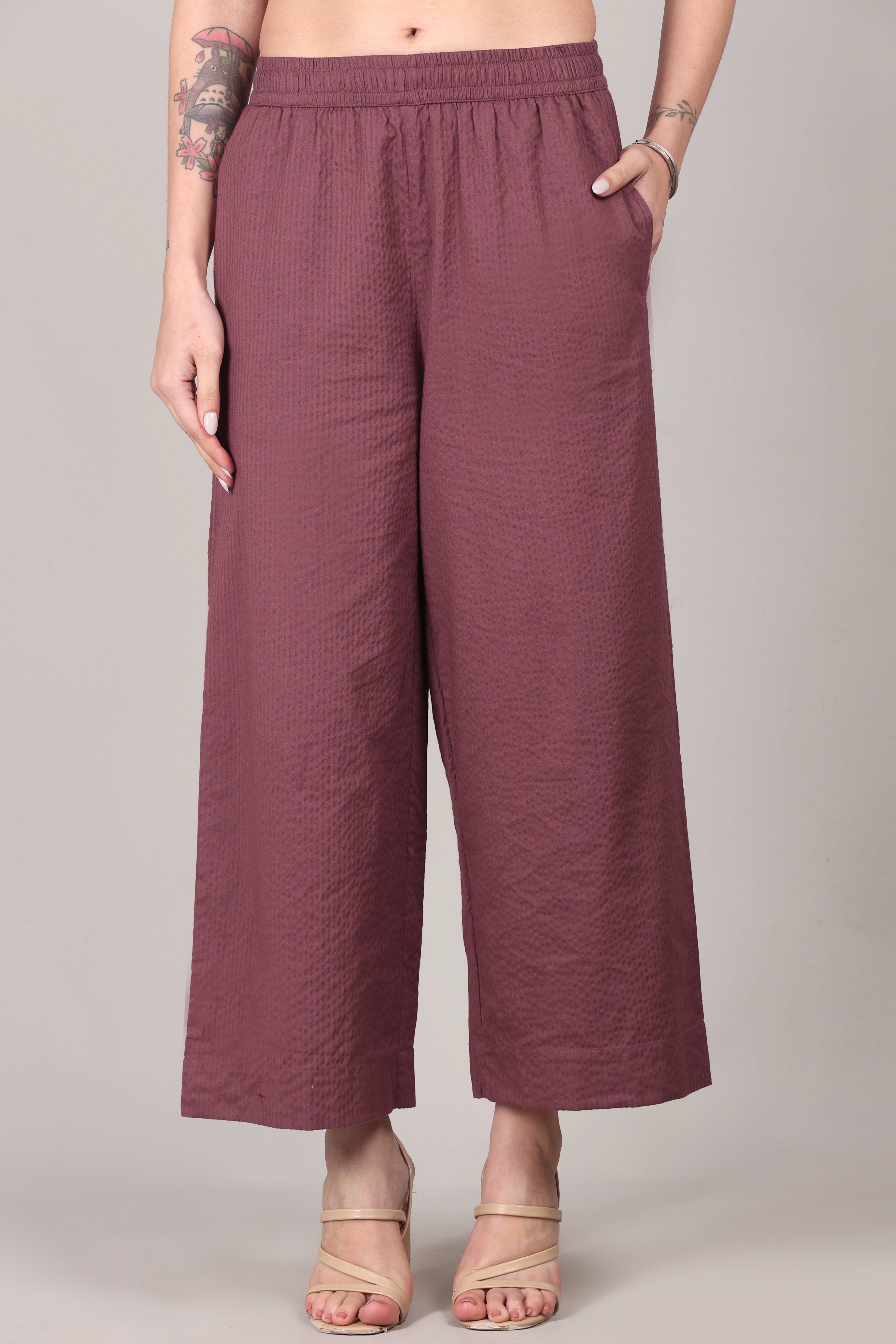 Dry Rose Seersucker Cotton A-Line Kurta Pant Co-Ord Set