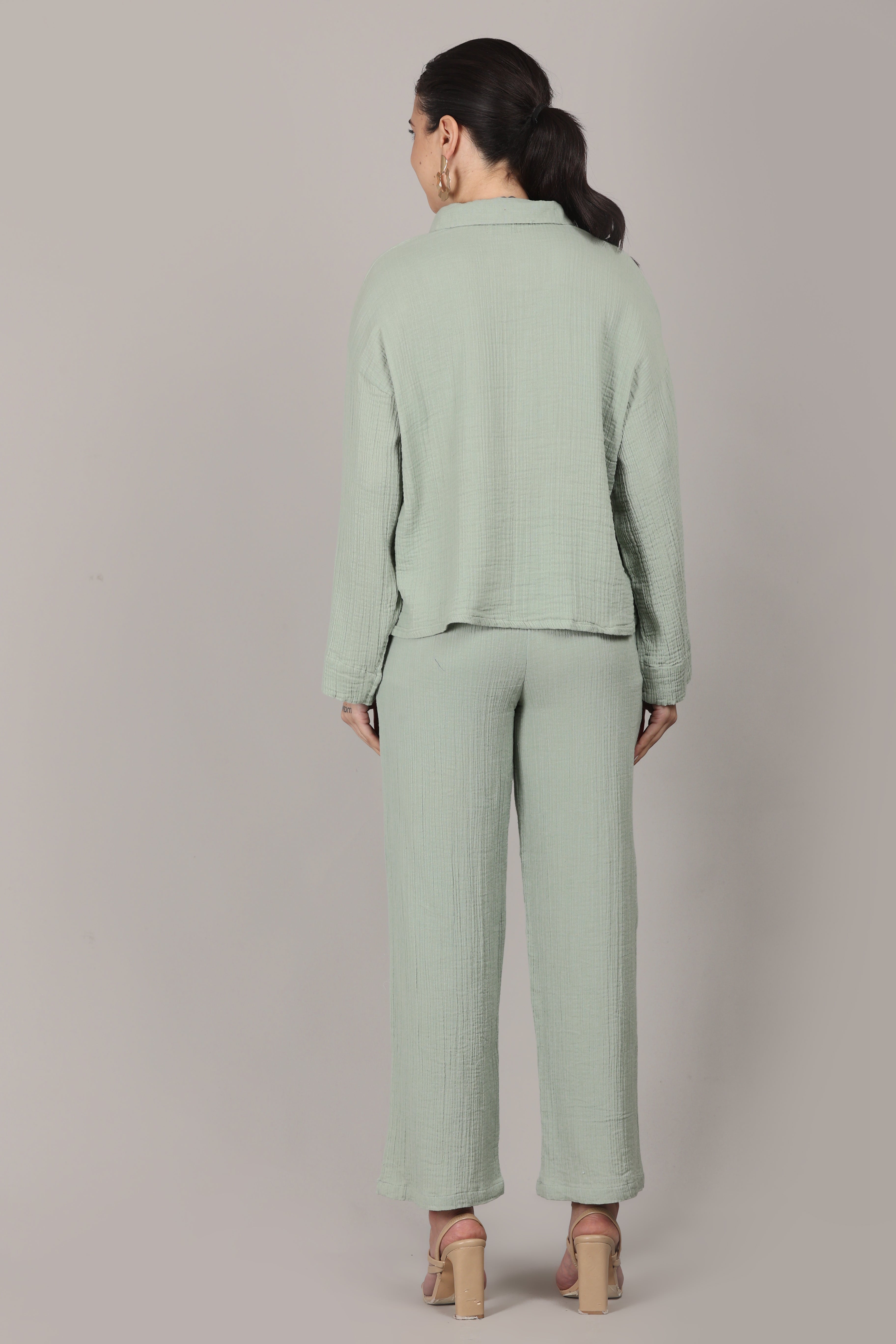 The Sunday Co-ord Set in Aqua Green