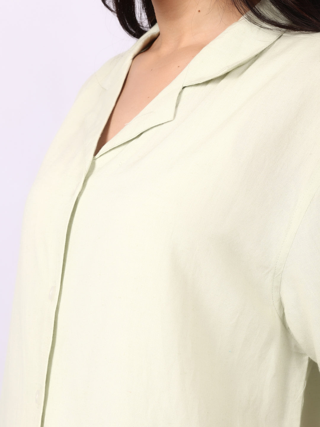 Papyrus Linen Blend Open Collar Shirt Short Sleeve