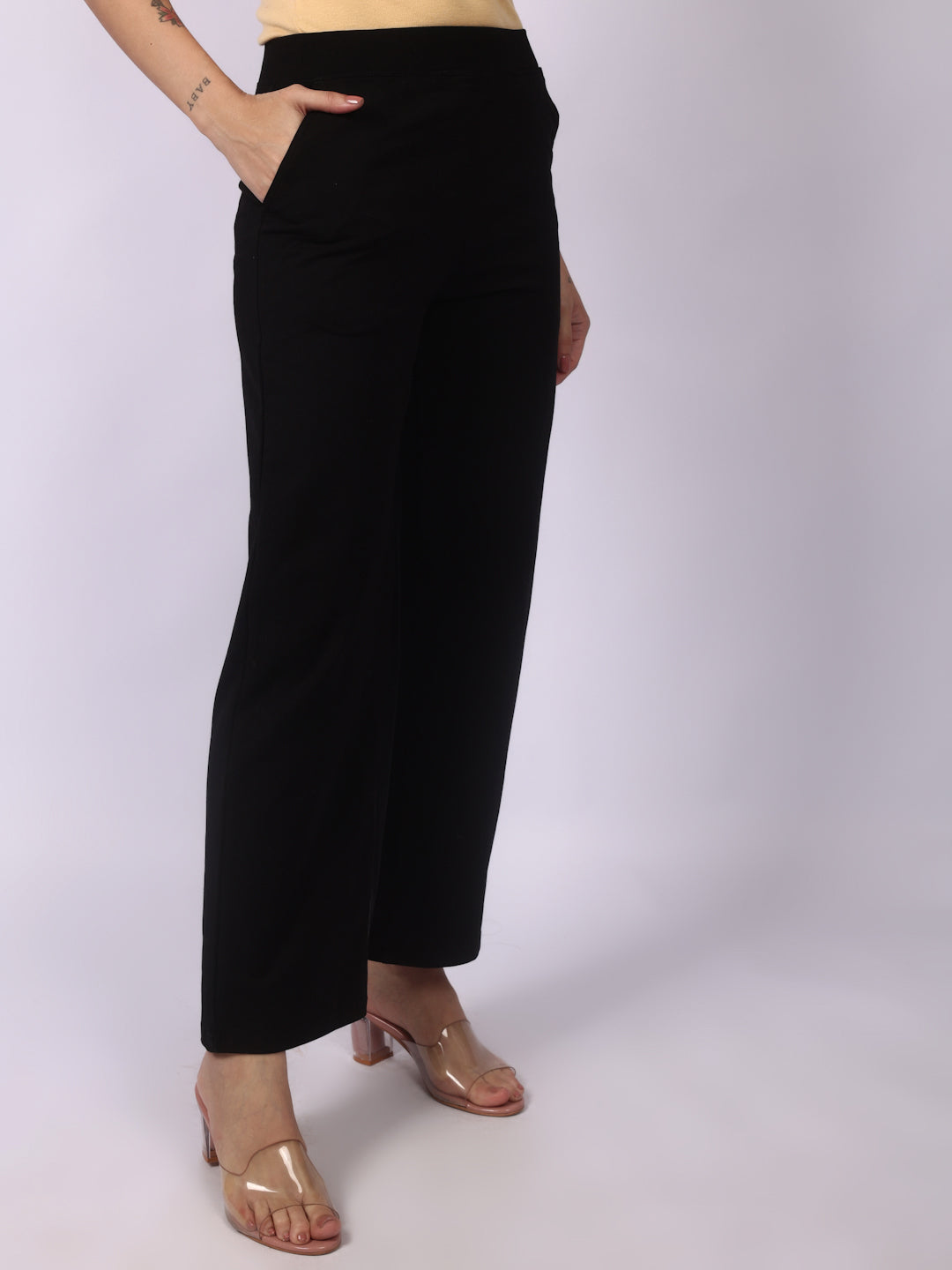 Black Everyday Wide Pants