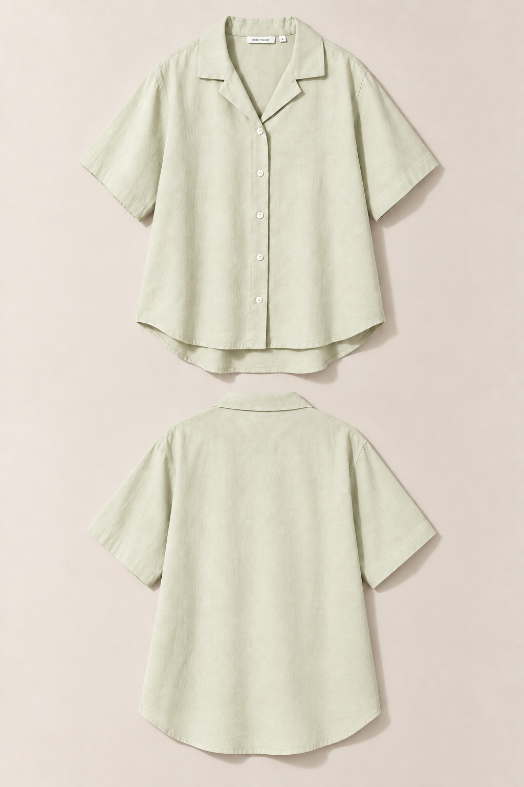 Everyday Open Collar Shirt in Soft Sage