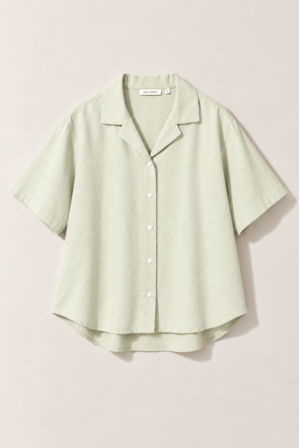 Everyday Open Collar Shirt in Soft Sage