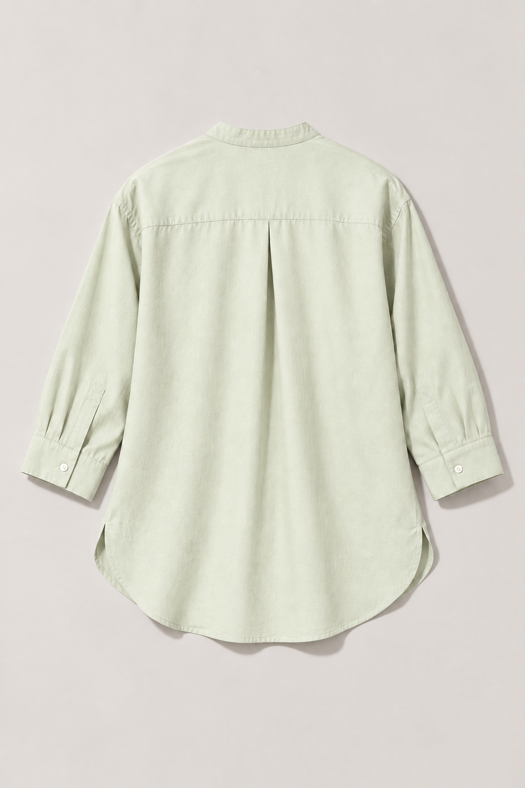 Everyday Band Collar Shirt in Soft Sage