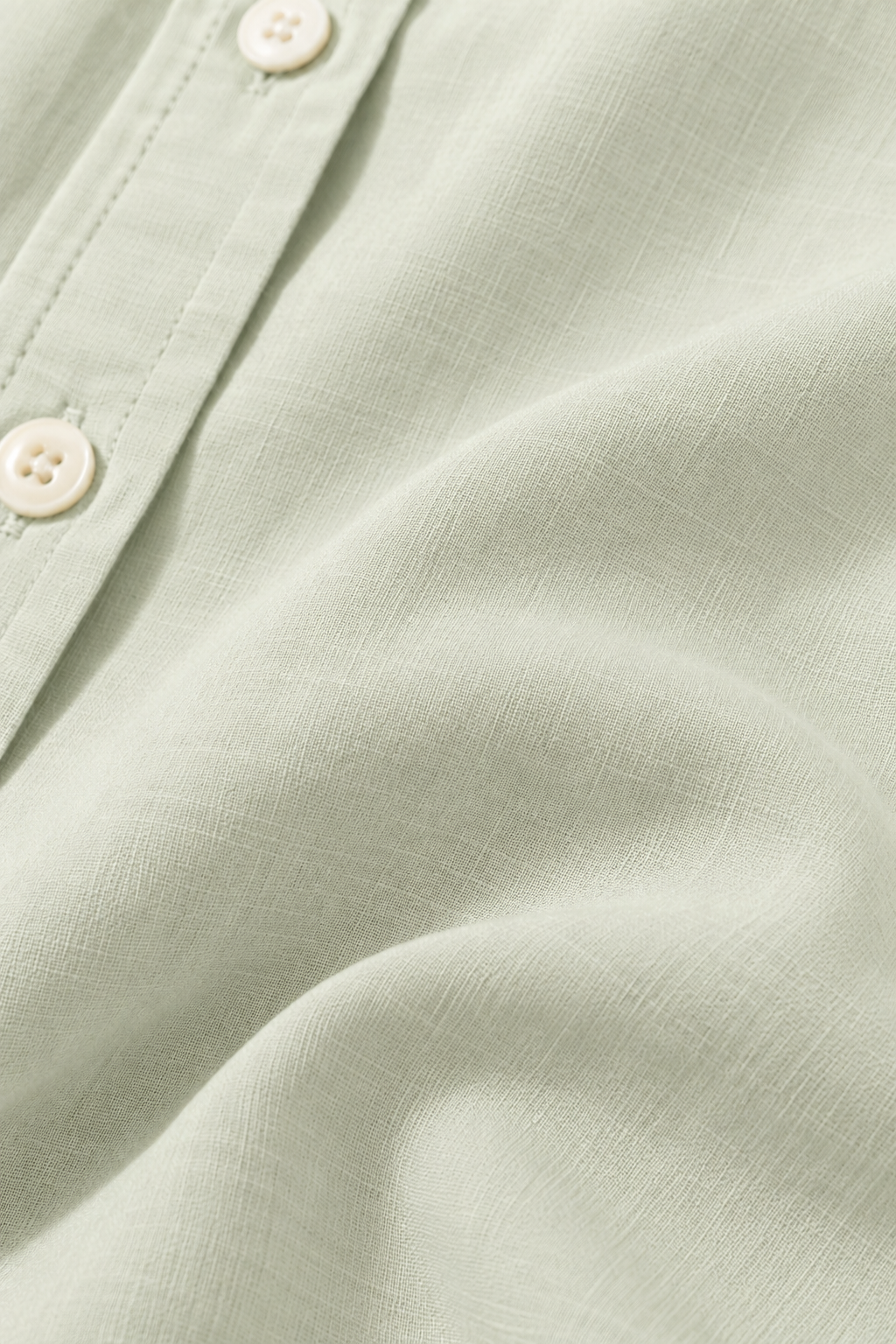 Everyday Band Collar Shirt in Soft Sage