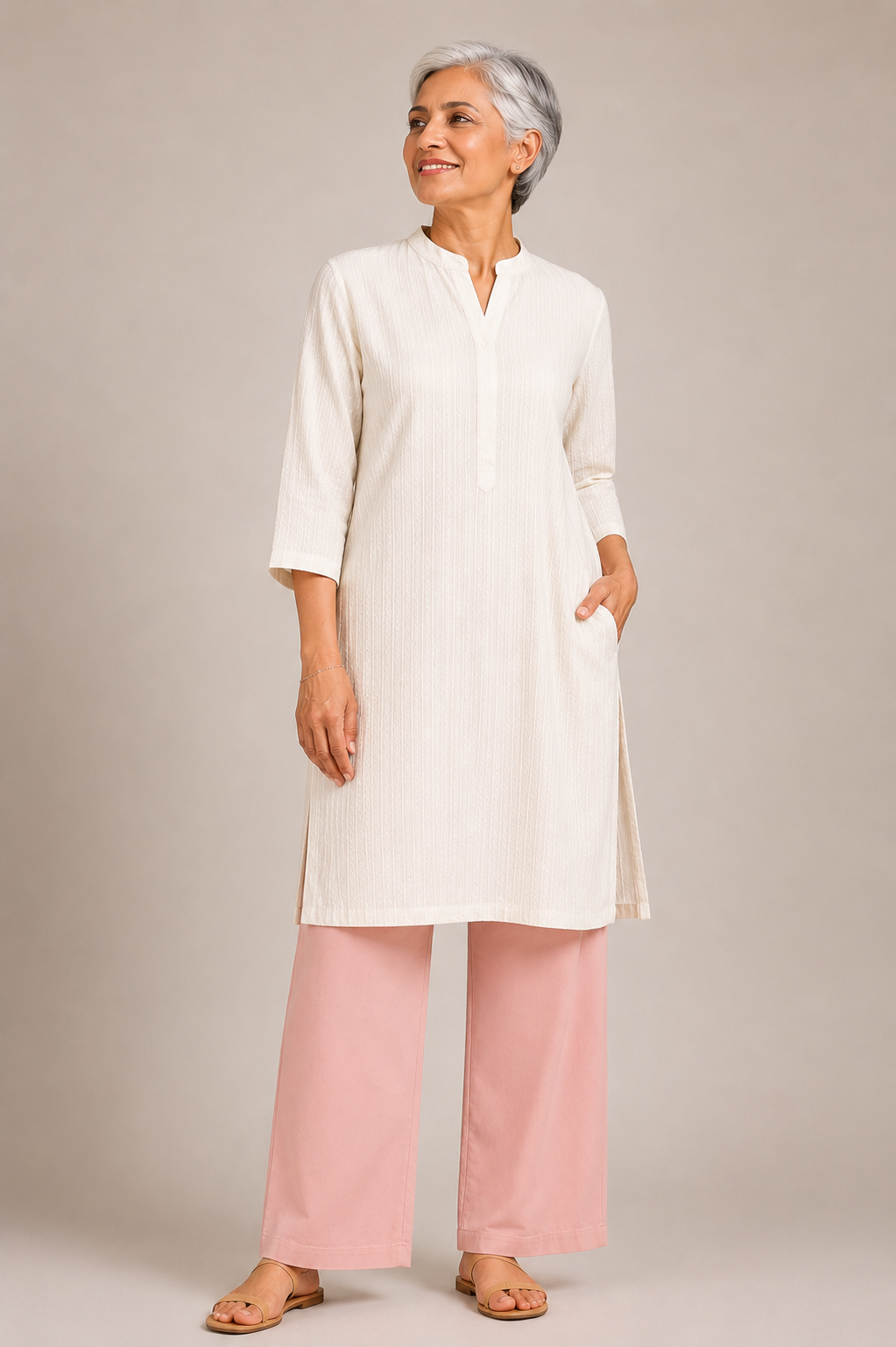 The Easy Pant in Blush Pink