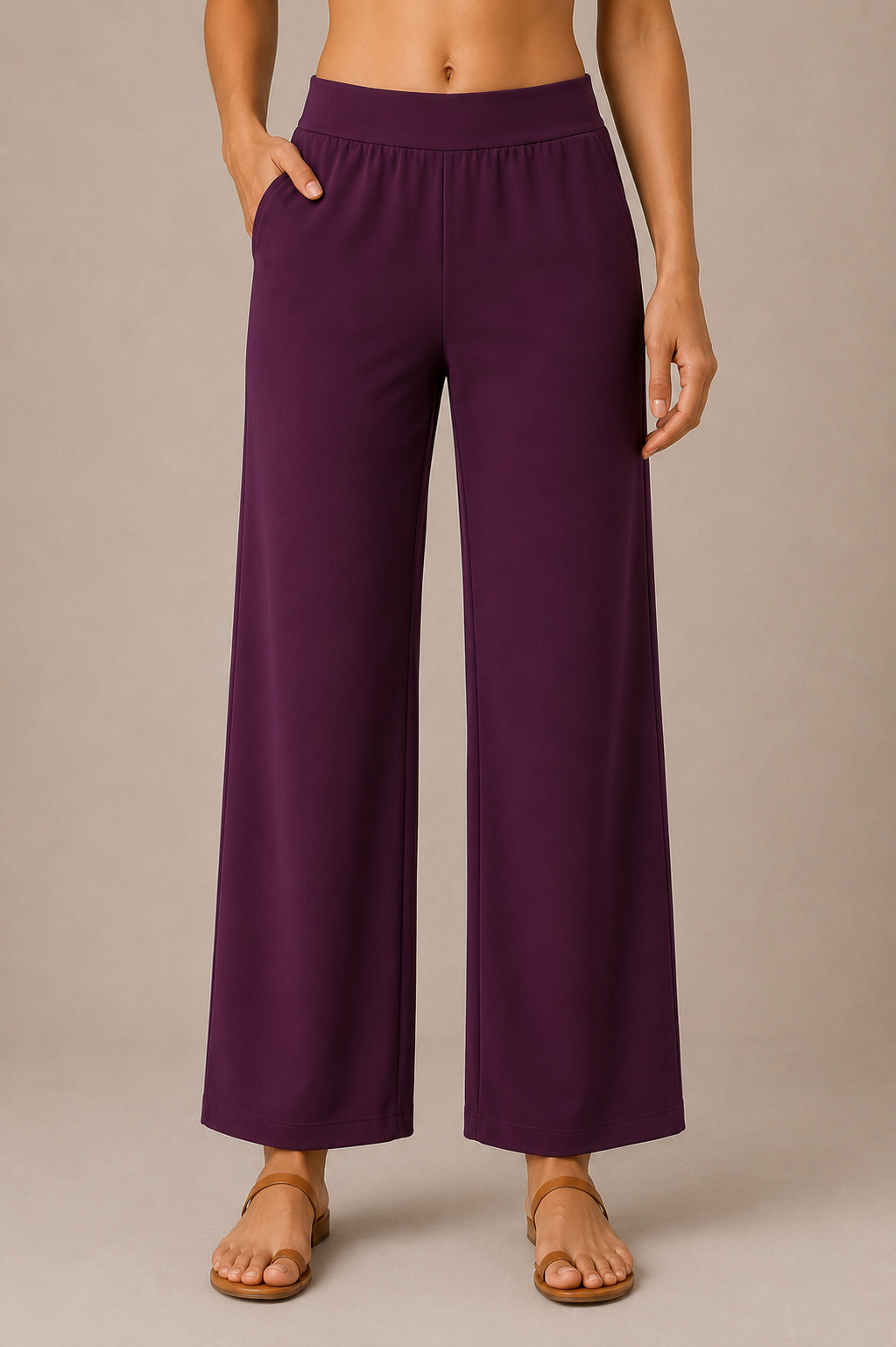 The Easy Pant in Plum