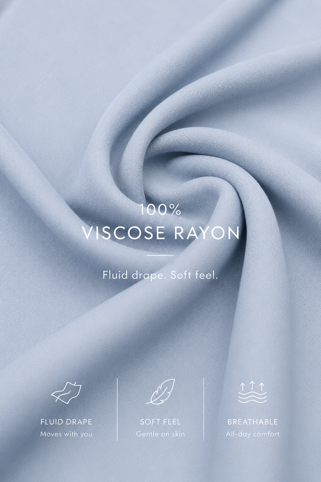 The Skipper Viscose Shirt in Air Blue