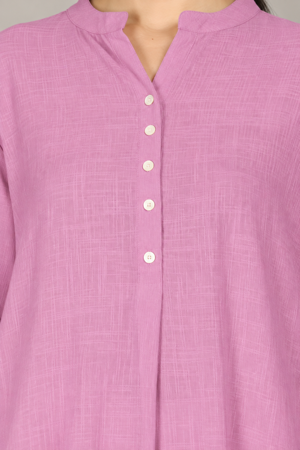 Mulberry Dobby Striped Cotton A-Line Kurta Pant Co-Ord Set (Sukoon)