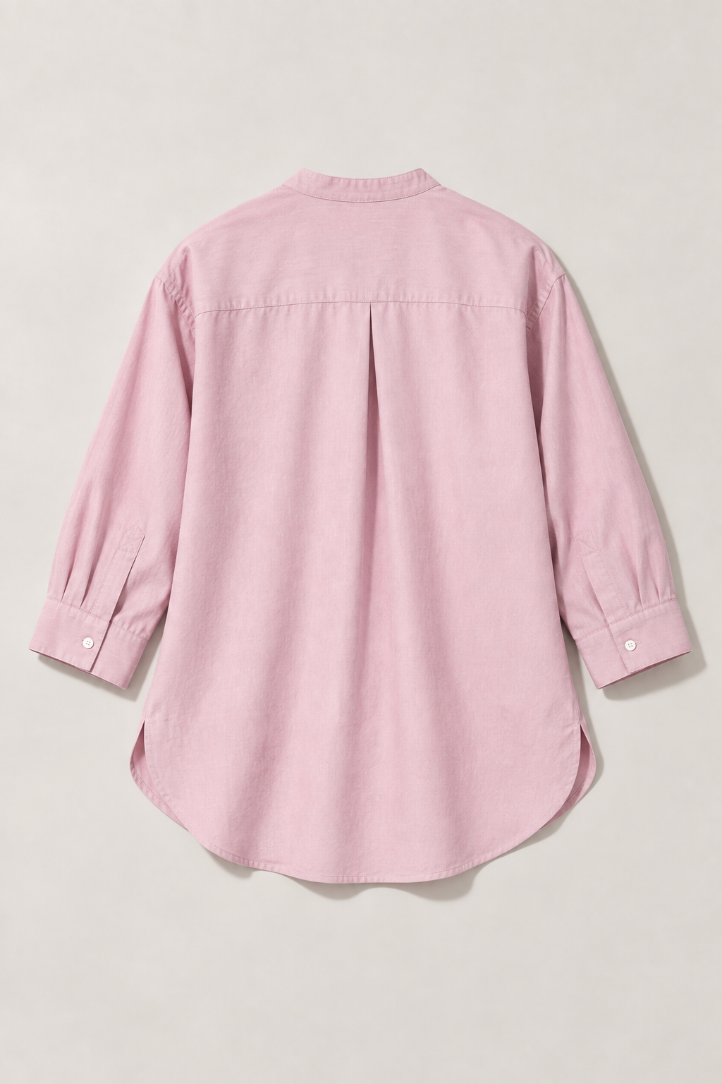Everyday Band Collar Shirt in Dusty Pink