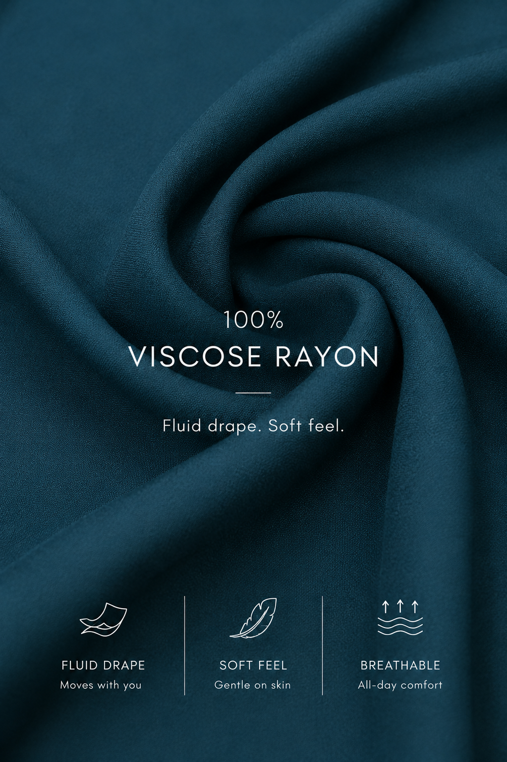 The Skipper Viscose Shirt in Deep Teal