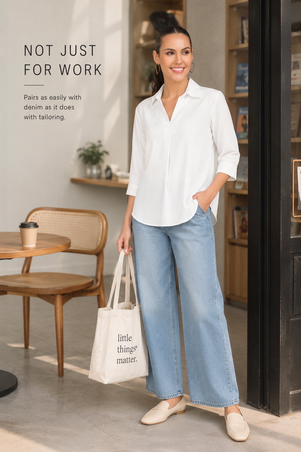 The Skipper Viscose Shirt in Cloud White